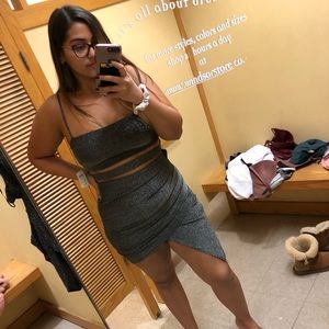 Silver sparkly Windsor dress